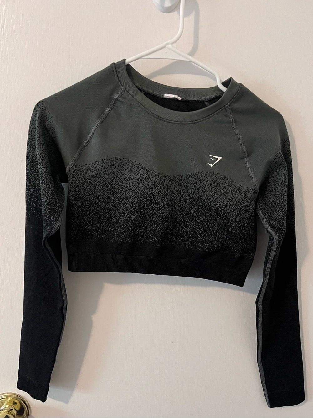 GymShark Adapt Ombré Long Sleeve Compression Crop Top Large
